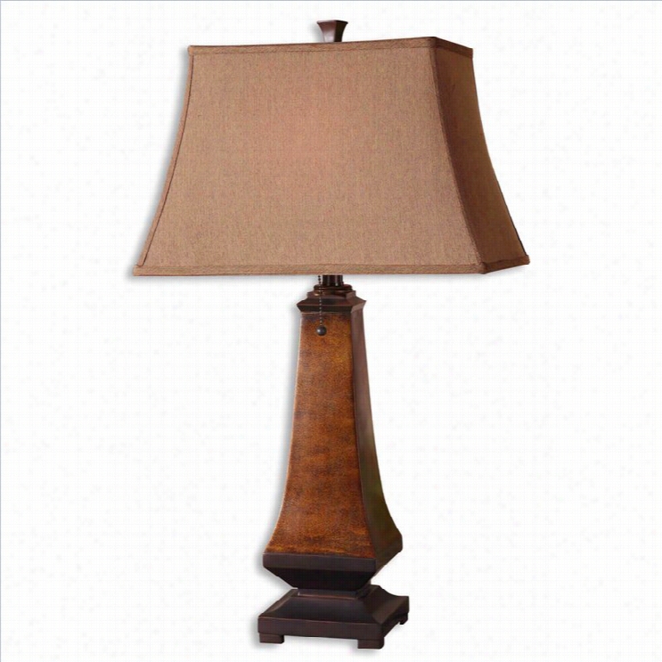 Uttreost Caldaro Table Lamp In Rusticm Ottled Brown