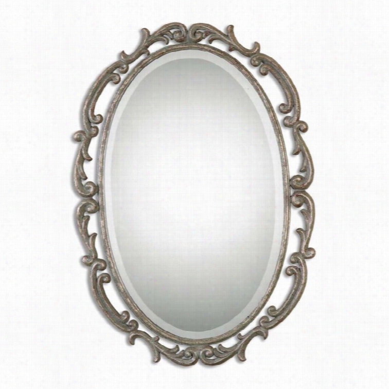 Uttermost Gwendolen Antiqued Silver Ovval Mirror