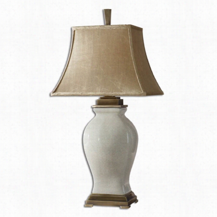 Uttermos T  Rory Poecel Ain Table Lamp In Crackled Age Ivory Glaze