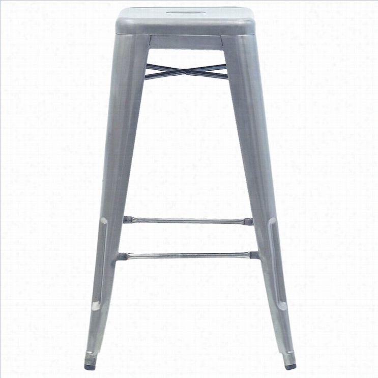 Volo Design Pomenade Stool In Galvanized (set Of 2)