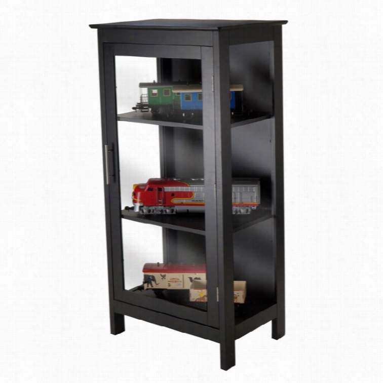 Winsome Poppy Display Curio Cabinet In Black