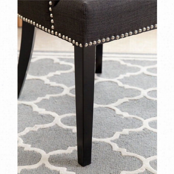 Abbyson Living Hudson Nailhead Texture Dining Chair In Gray