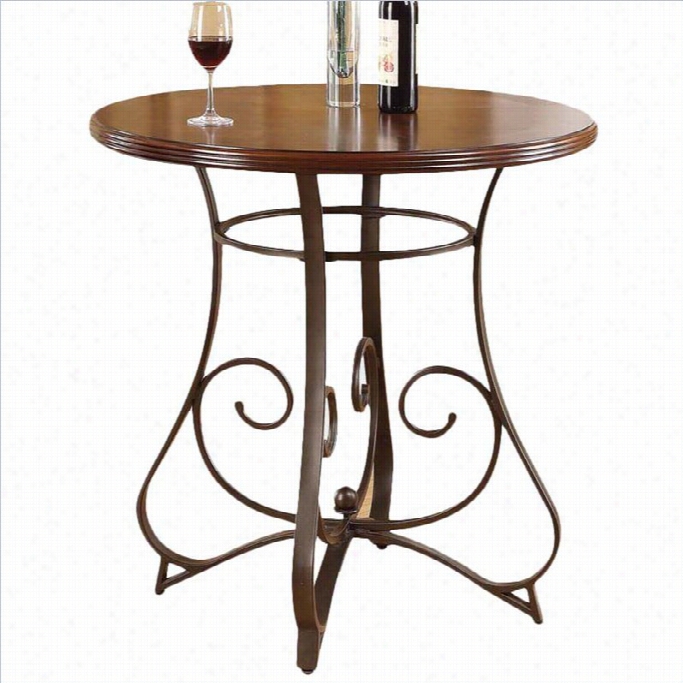 Acme Furniture Tavio Bar Table In Walnut Anx Dark Bronze