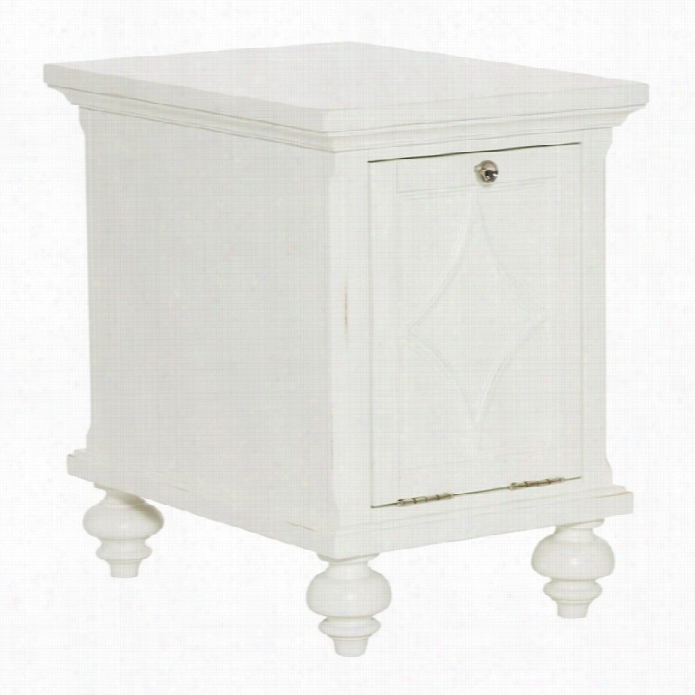 American Drew  Lynn Aven Wood Chairside Table Inwhite