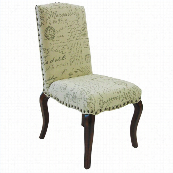 Armen Livig Maadeleine Vintage French Script Dining Chair (set Of 2)