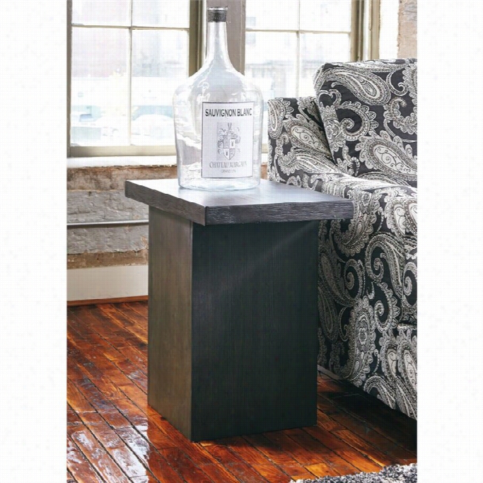 Ashley Lamoille Chair Side End Table In Dark Gray