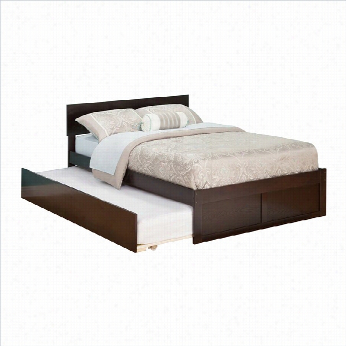 Atantic Furniture Orlando Platform Bed And Trun Dle Set In Espresso-twin