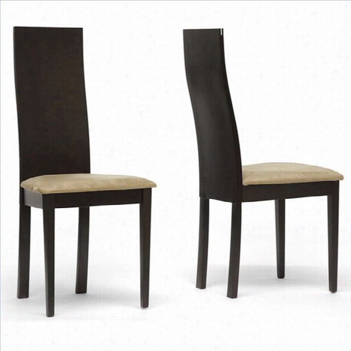 Baxton Studio Geneva Dining Chair In Tan (set Of 2)