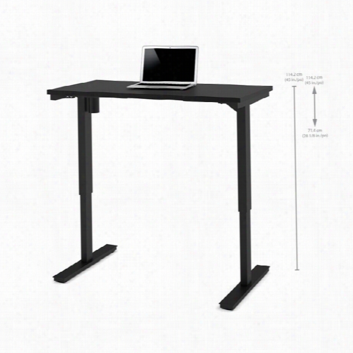 Bestar Cardinal's Office 24 X 48 Power Adjustable Standing Desk In Black