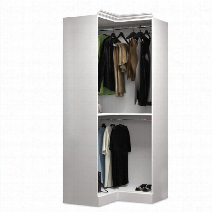 Bestar Versatile 36' Corner Storage Unit In White