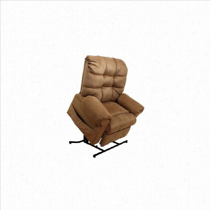 Catnapper Omni Powed Lift Full Lay-out Chaise Recliner Chair In Saddle