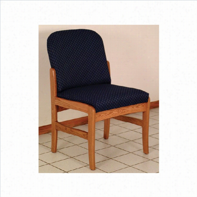 Dak Ota  Wa Ve Prairie Standrd Leg Guest Chair In Medium Oak-arch Greendesigenr