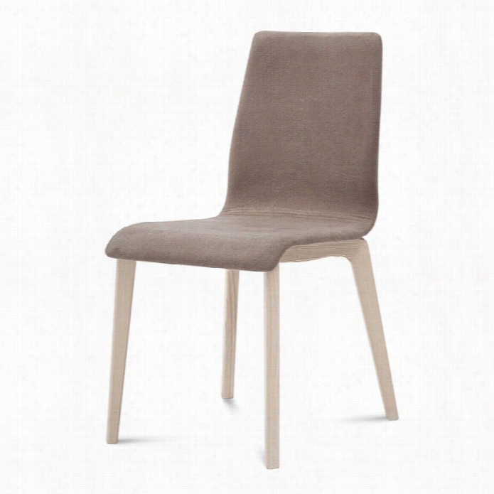 Domitalia Jude-l Dining Chair In Taupe And White Ash