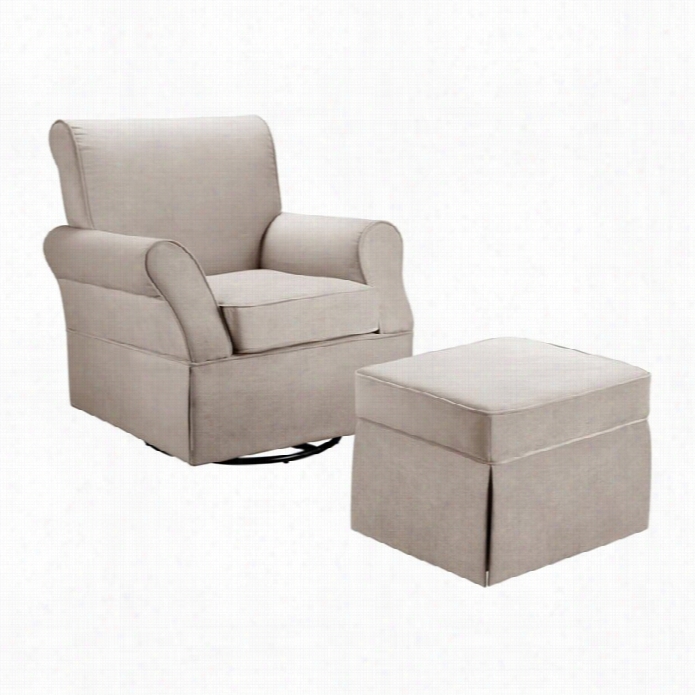 Dorel Living Swivel Glider And Ottoman In Beuge