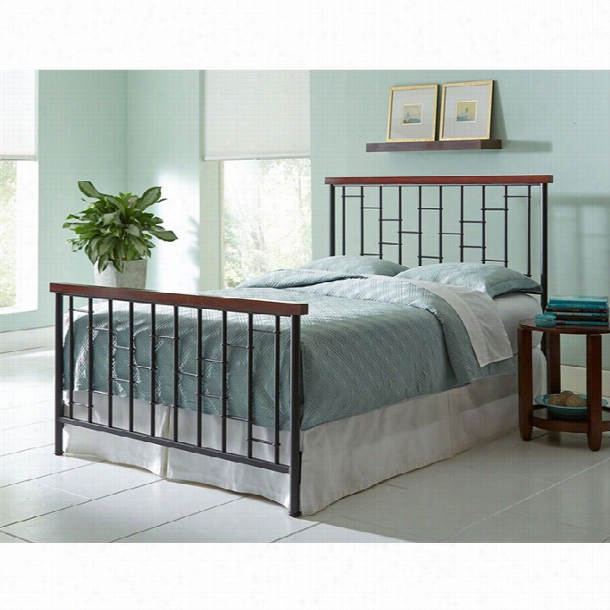 Fashion Bed Interlude Metal Spindle Bed In Cheryr-full