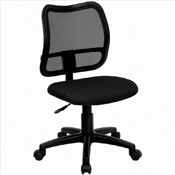 Flash Furniyure Imd Back Mesh Task Office Chairman With Negro Fabric Seat