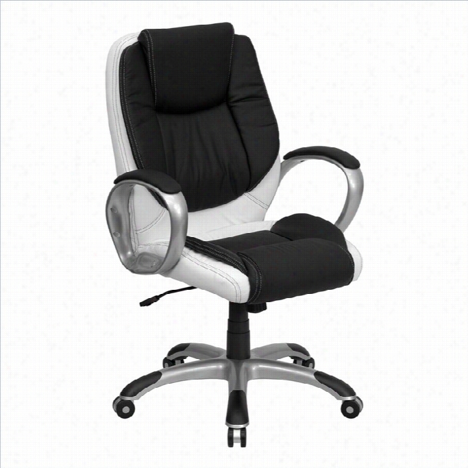 Flash Furniture Swivel Office Chairman Black And White