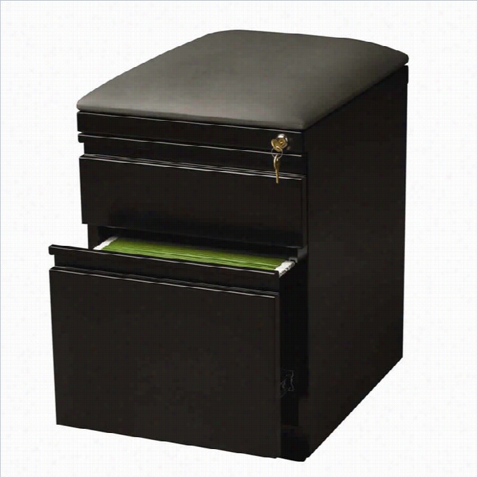 Hirsh Industries Mobils Seat Box-file Cabinet In Black