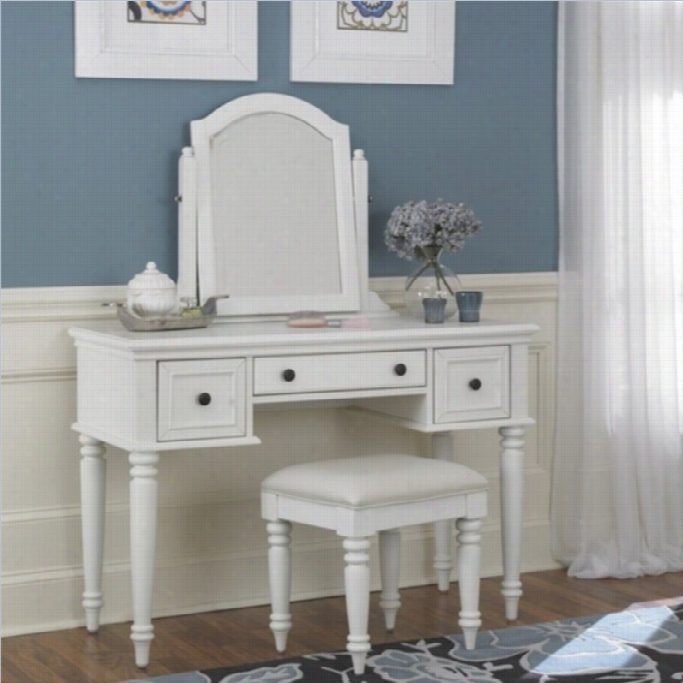 Home Styles Bermuda Vanity And Bench In White Finish