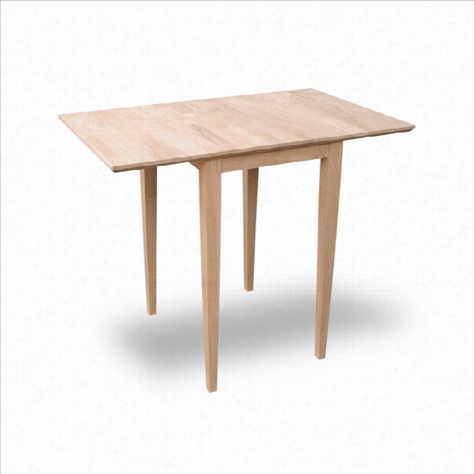 International Concepts Unfinished Drop Leaf Casual Dining Table