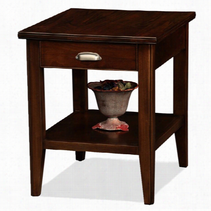 Leic Kfurniture Laurent Ssolid Wood Square End Table In Chocolatec Herry