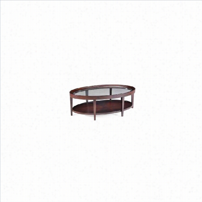Magnussen Carson Wood Oval Cocktai Table