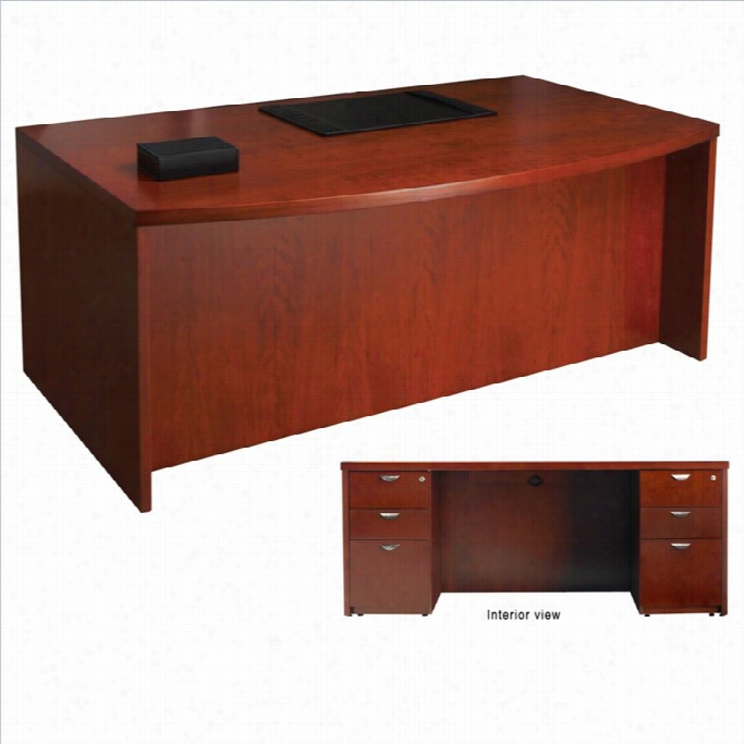 Mayline Mira Desk Nd Two (2) Box-box-file Pedestals