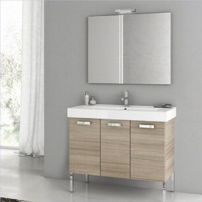 Nameek's Acf 37 Cubical 5 Piece Standing Bathroom Vanity Set In Larch Canapa