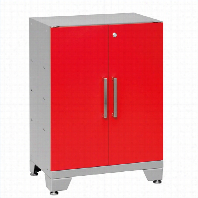 Newage Performance Series 2 Door Garage Storage Base Cabinet In Red