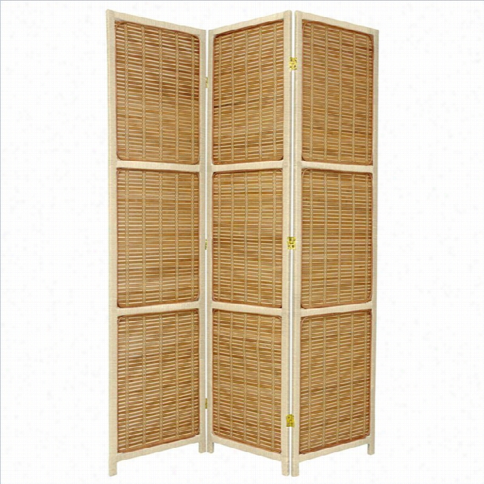 Eastern Furniture 6' Tall Accent 3 Panel Room Dividre In Cream