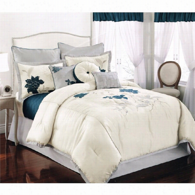 Pem Americ Achampagnne Embroidered Bloom Ing 22 Piece Comforter Set