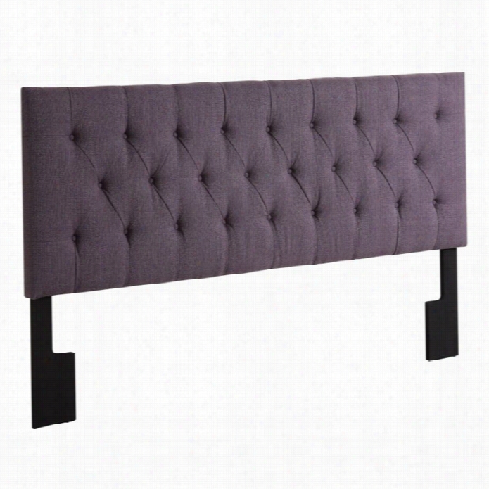 Pri Tufted Upholstered Haedboard In Purple-full-queen