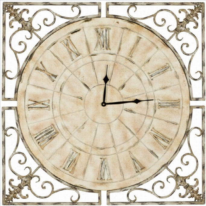 Safavieh Kathleen Clock In Ant Iqque White