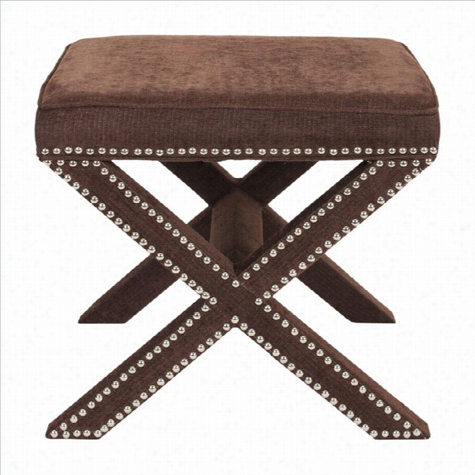 Safavieh Palmer Birch Wood Ottoman In Brown