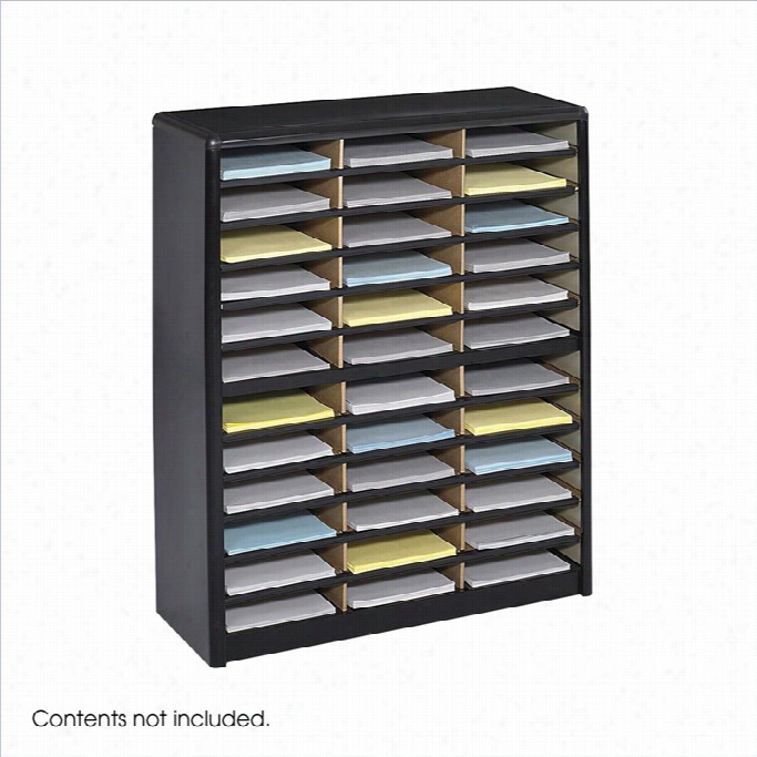 Safc O Value Sorter 36 Compartment Metal Flat Files Organizer In Black