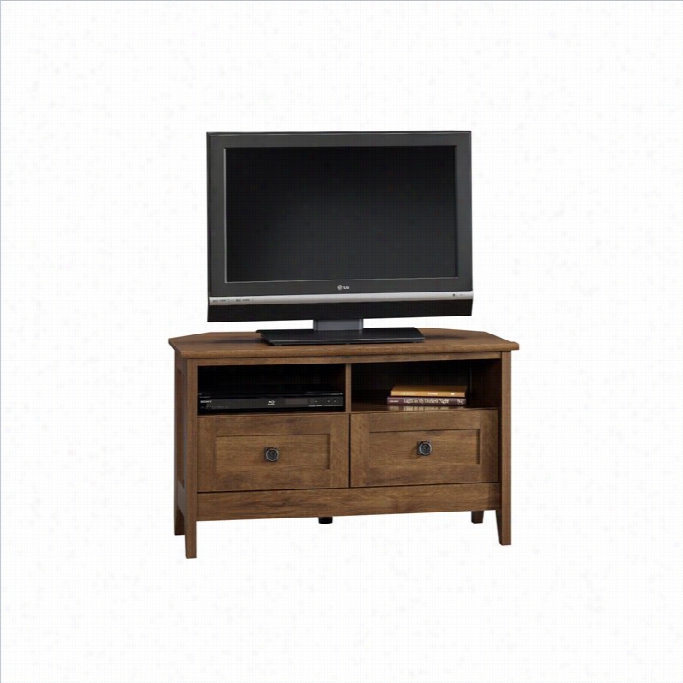 Sauder August Hill Corner Tv Stand In Oiled Oak