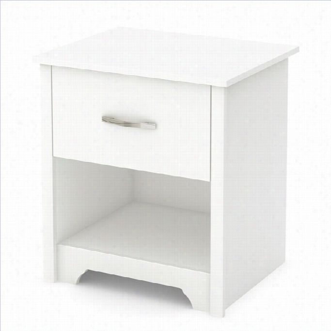 South Shore Fusion Night Stand Inpure White