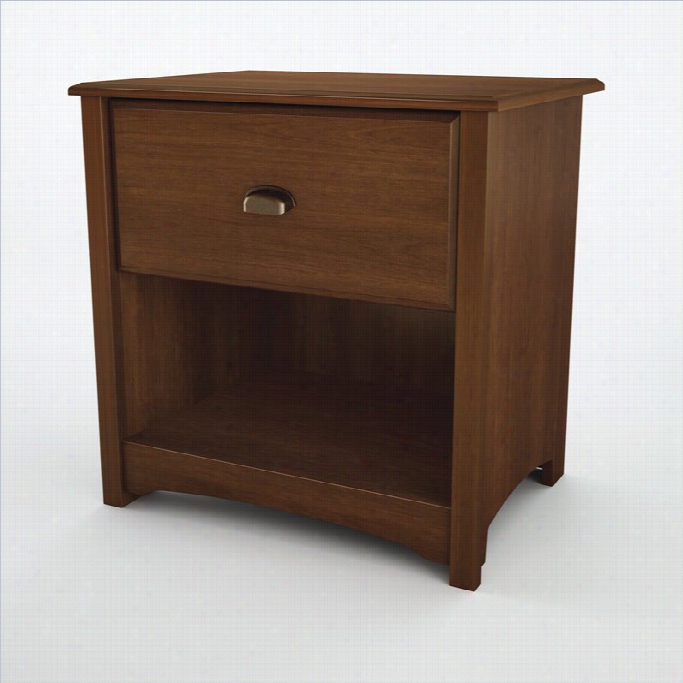 South Shore Nathan Kids Contemporary Wood Nightstand Inn Sumptuous Cherry Finish