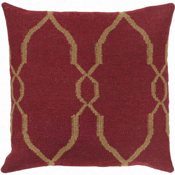 Suryaf Allon Ppoly Fill 22 Equality Pillow In Red And Brown