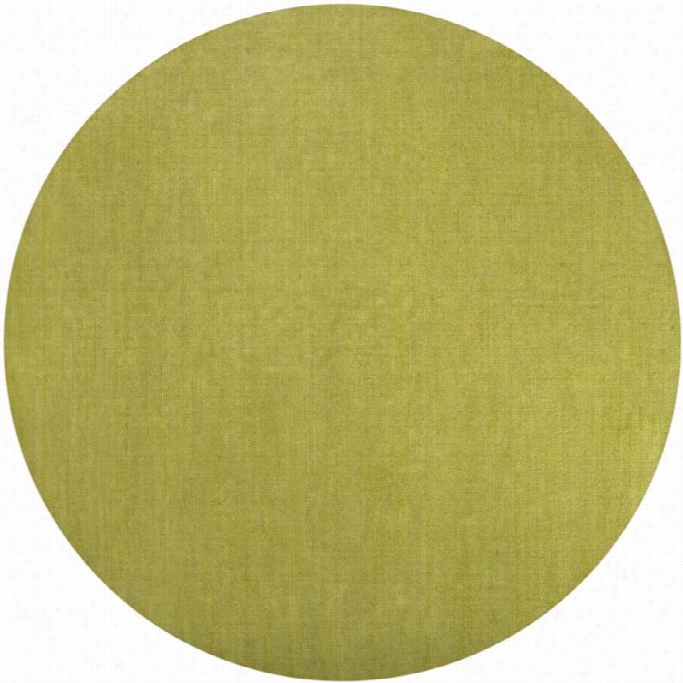 Surya Mystique 8' X 8' Round And Loomed Wool Rug In Green