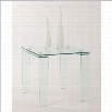 Chintaly Vera Squared Glass Top Lamp Table in Clear