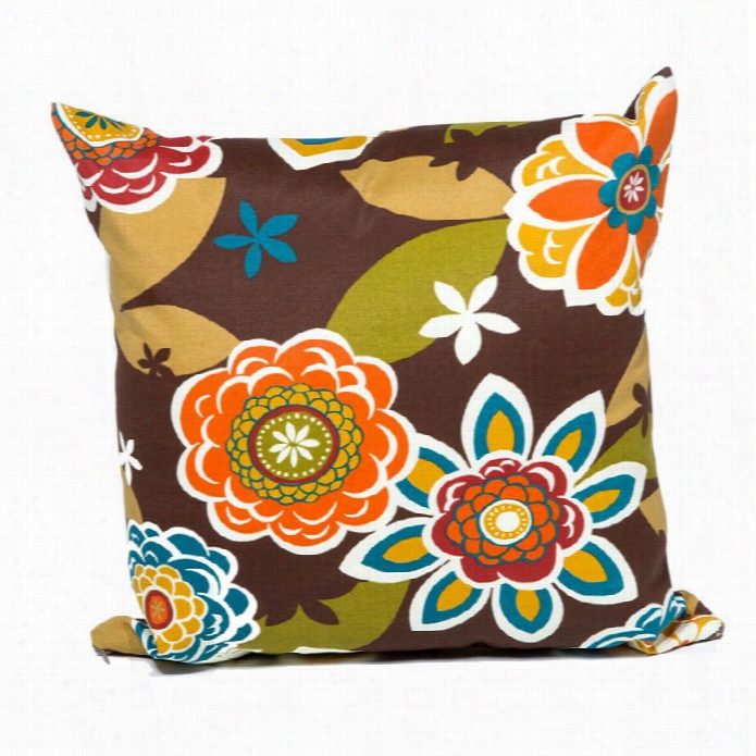 Tkc Outdoor Throw Pillows Square In Retro Floral (set Of 2)