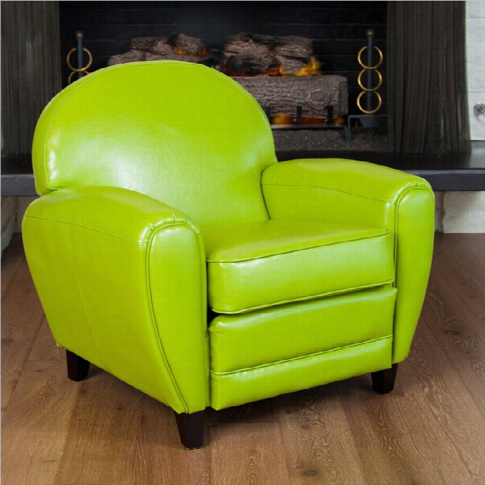 Trent Home Marlin Leather Club Chair In Green