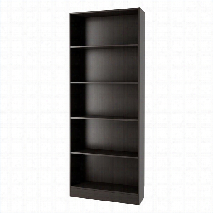 Tvilum Element Tall Wide 5 Shelf Bookcase In Coffee