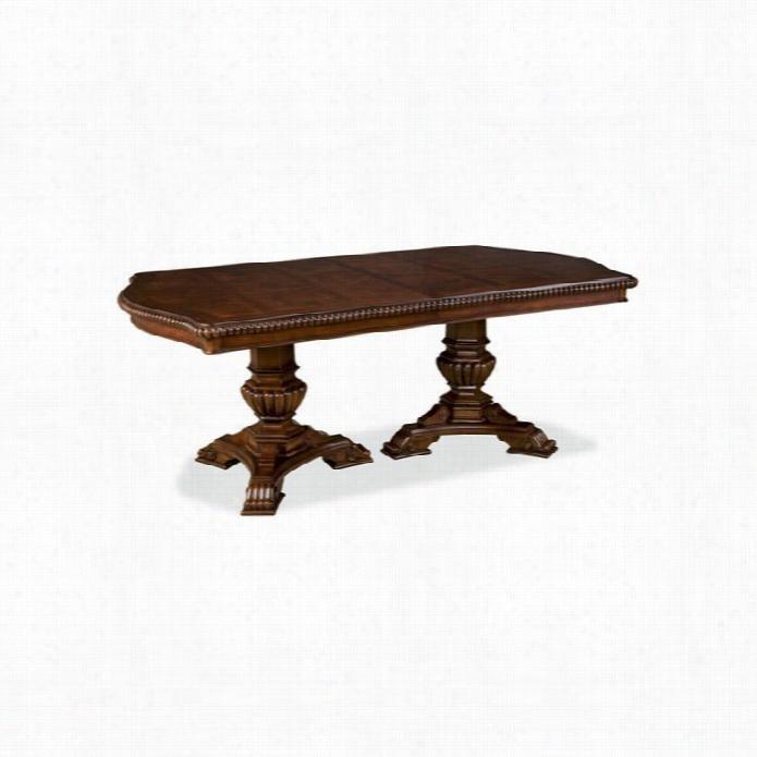 Universal Furniture Villa Cortina Double Pedestal Dining Table In Villa Cortina