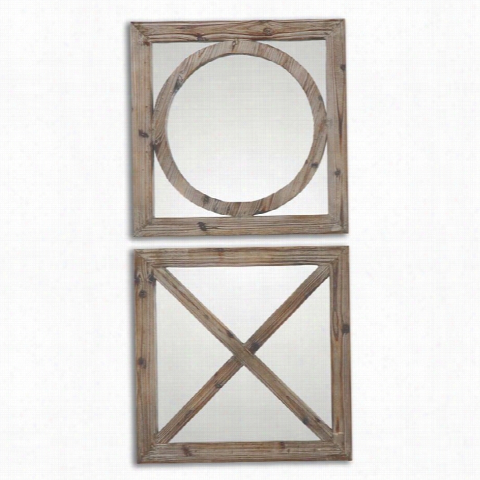 Uttermost Baci E Abgracci Wooden Mirrors (set Of 2)