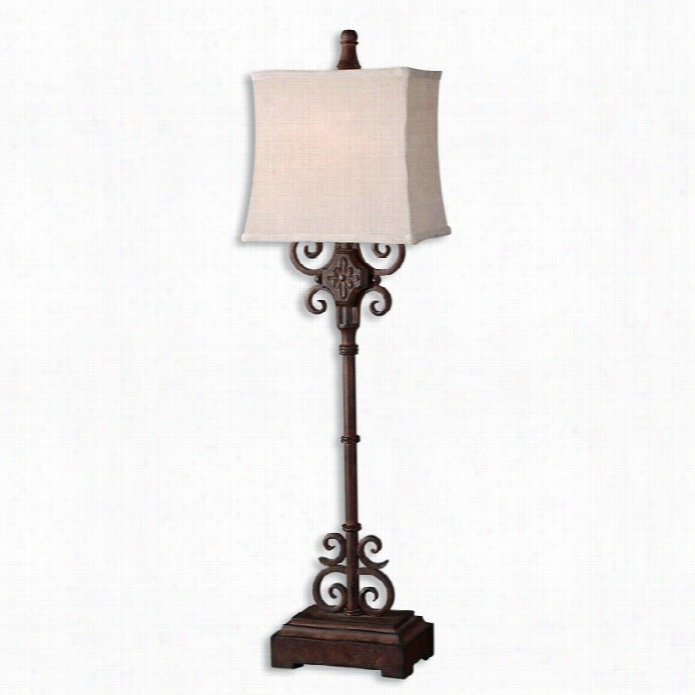 Uttermost Cubero Brown Buffet Lamp In Distressed Rust Brown