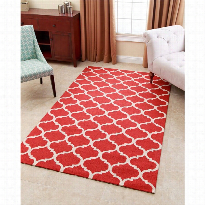 Abbyson Living Esme 5' X 8' New Zealand Wool Rug In Red