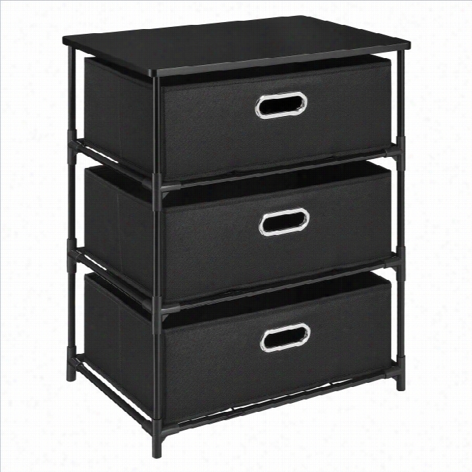 Altra Furniture 3  Binn Storage Unit In Black