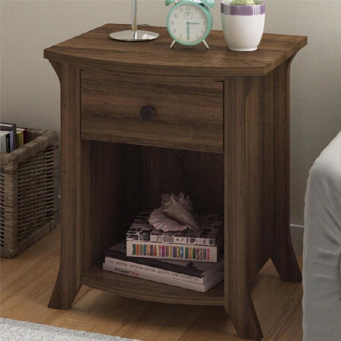 Ameriwood Oakridge1 Drawer Nightstand In Homestead Oak